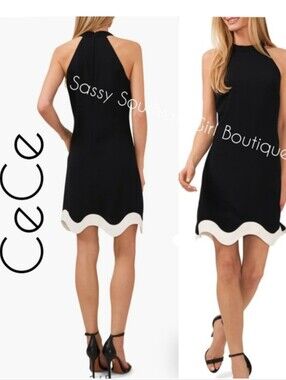 🆕⭐CeCe black and white mini dress